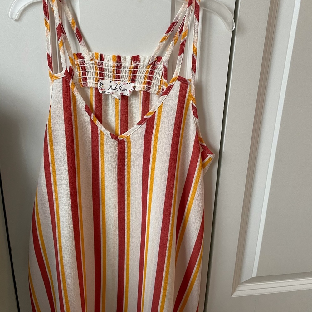 Orange striped tank